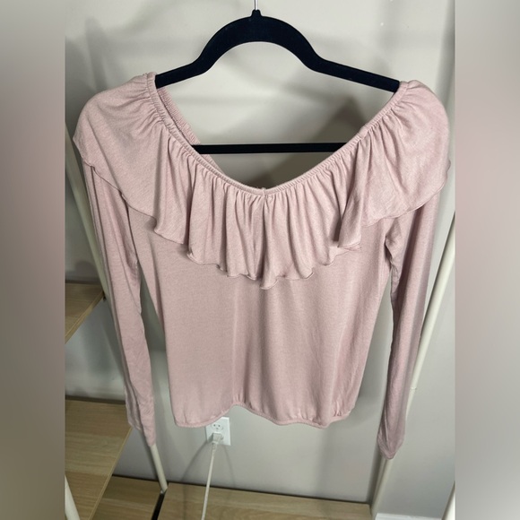 Express Pink Ruffle Top size XS - Picture 2 of 2